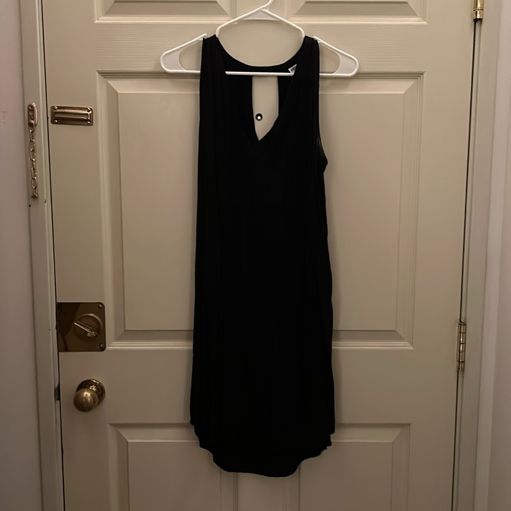 Old Navy brand black dress with cut out neckline on the backside.
